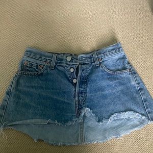Levi’s cutoff jean skirt